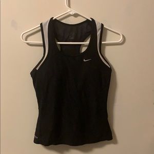 Nike fit crop top w/ built in bra